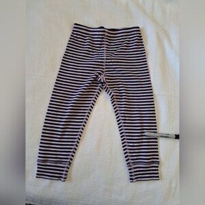 Hanna Andersson girls size 90 or 3T 2 tone purple striped leggings Play Cond.